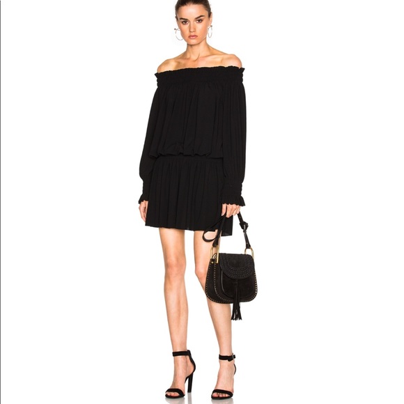 Norma Kamali Dresses & Skirts - Norma Kamali || black off shoulder peasant dress